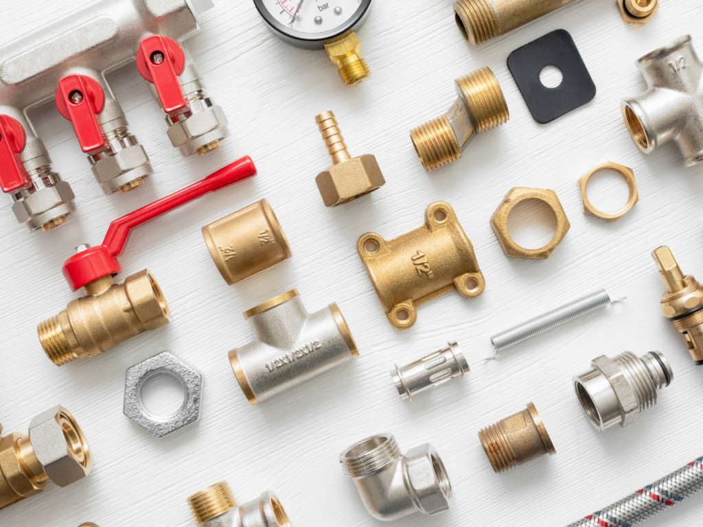 plumbing fixtures on white background Veteran Air