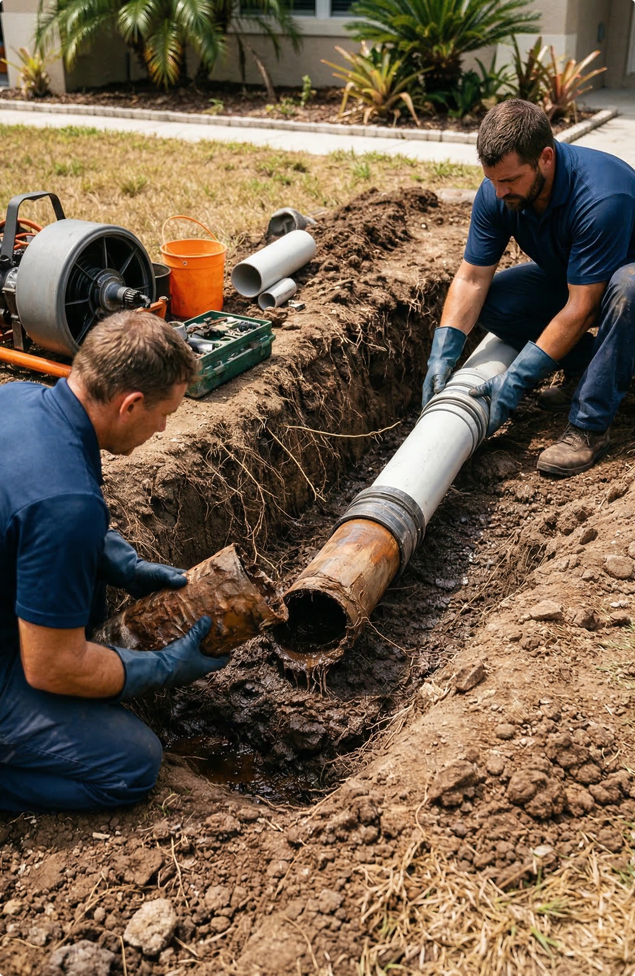 sewer line repair process