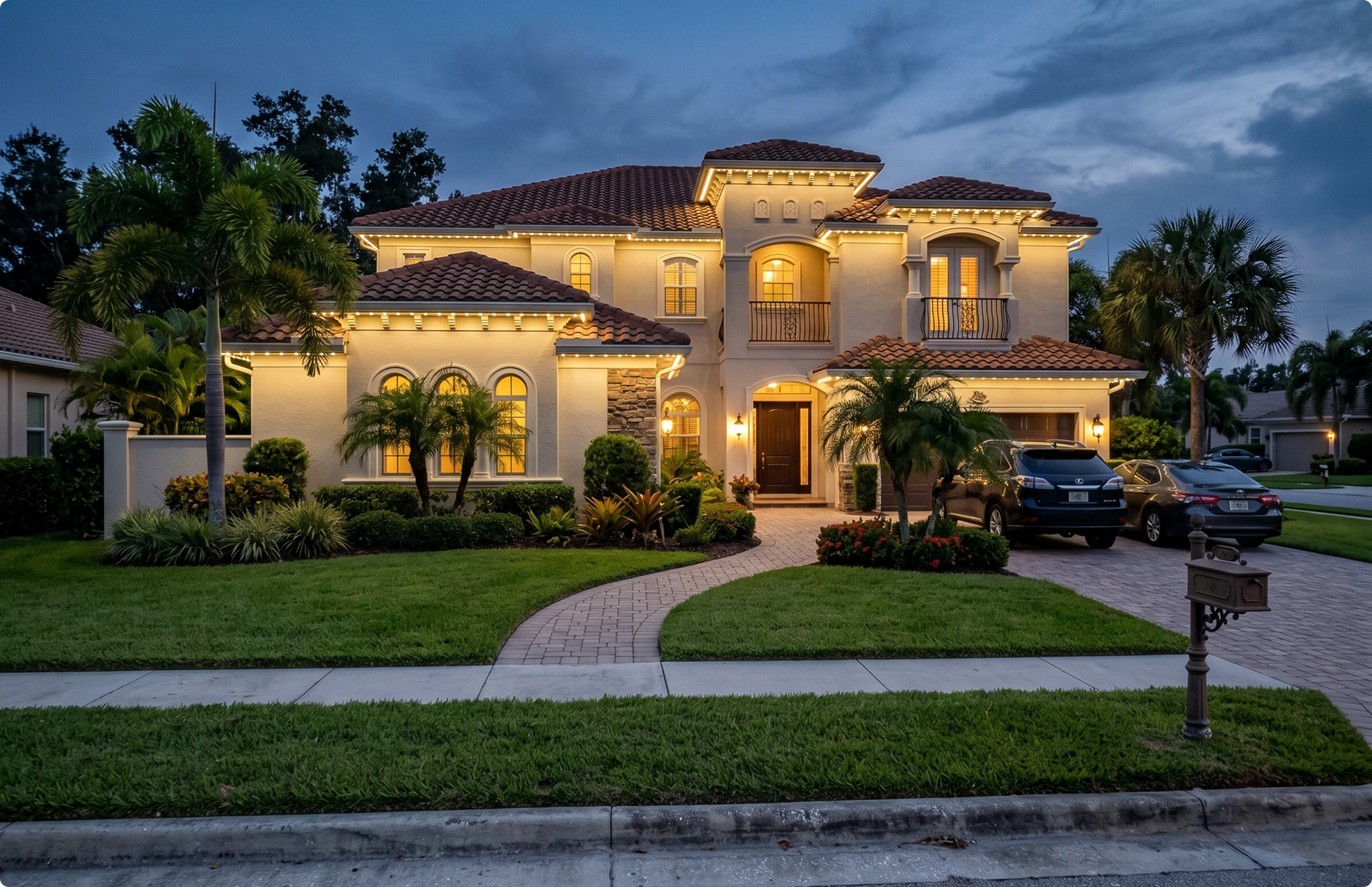 Veteran Air Christmas Holiday Lighting Display On Sarasota Florida Home
