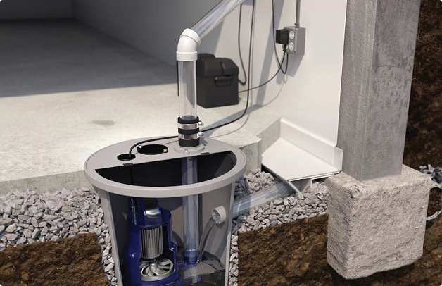 Veteran Air Sump Pump System Diagram Installed In Sarasota