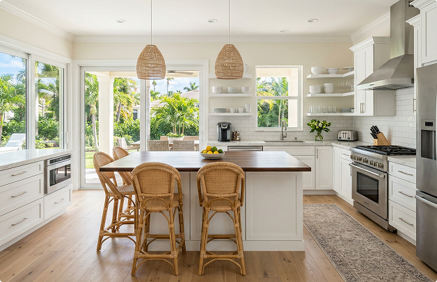 Bright Modern Kitchen Interior In A Sarasota Florida Home