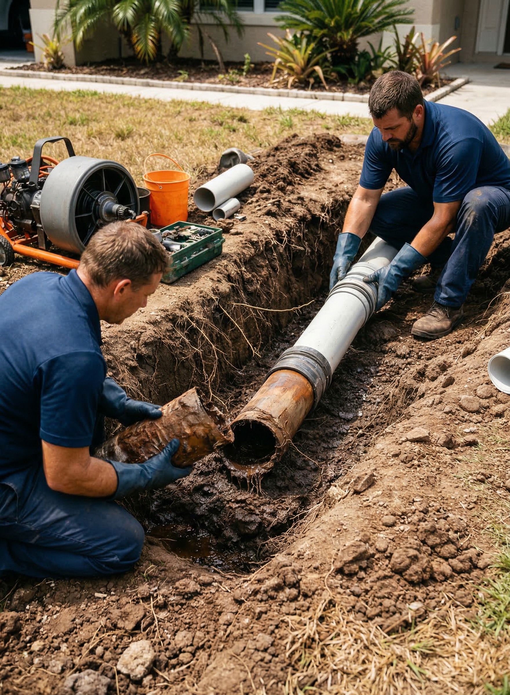 sewer line repairprocess