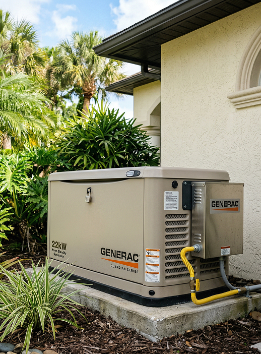 Generac Guardian 22kW Home Standby Generator Installed At Sarasota Florida