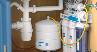 Reverse Osmosis Water Filtration System Installed Under Sink At Sarasota Florida