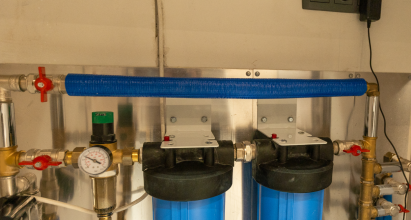 Whole House Water Filtration System With Pressure Gauge At Sarasota Florida